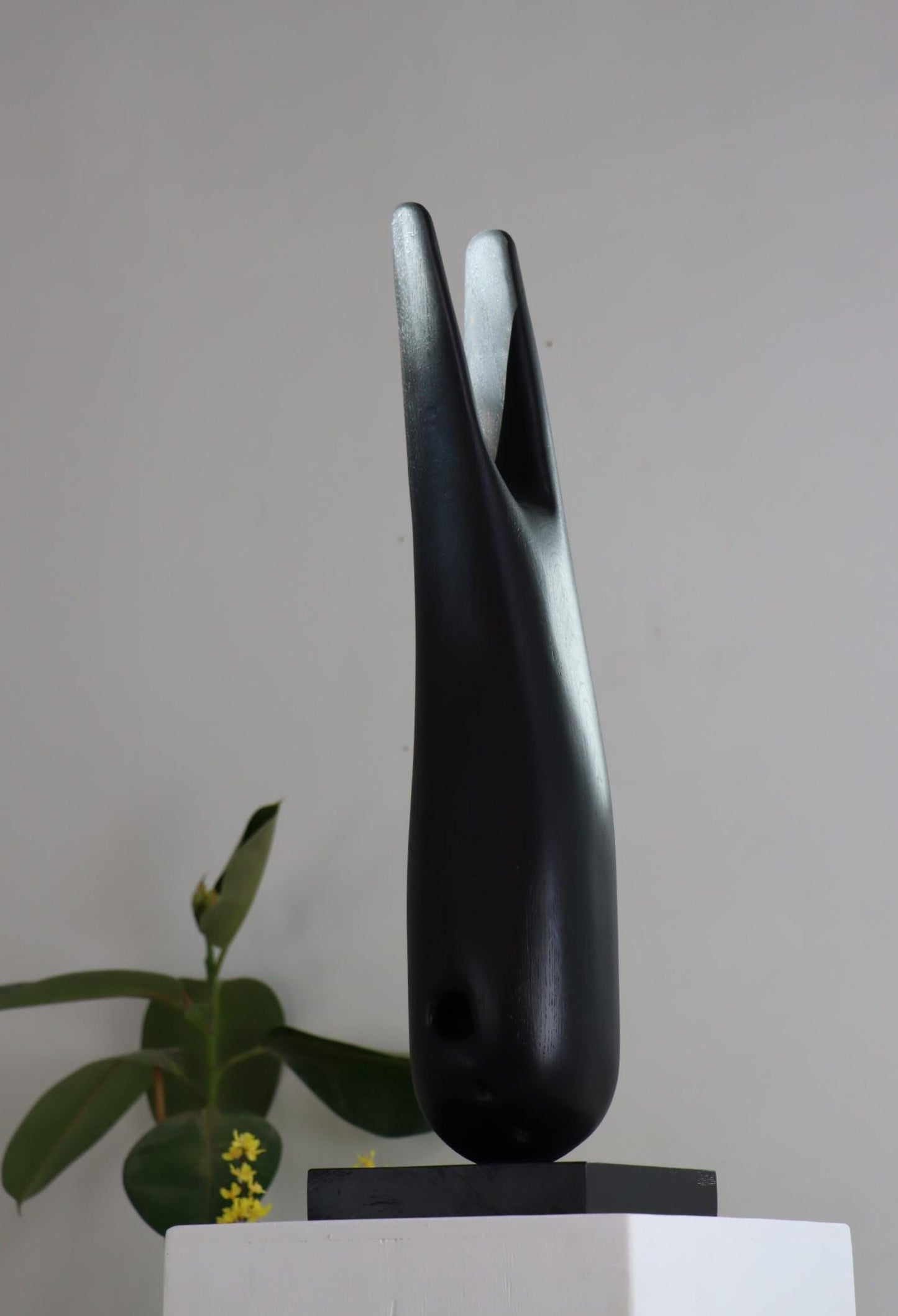 Hand Carved Oak Minimalist Sculpture