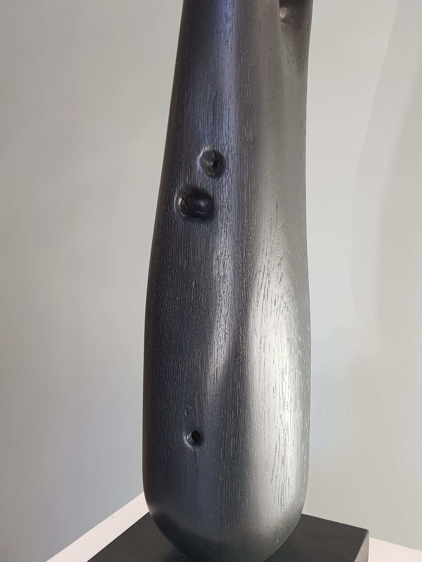 Hand Carved Oak Minimalist Sculpture