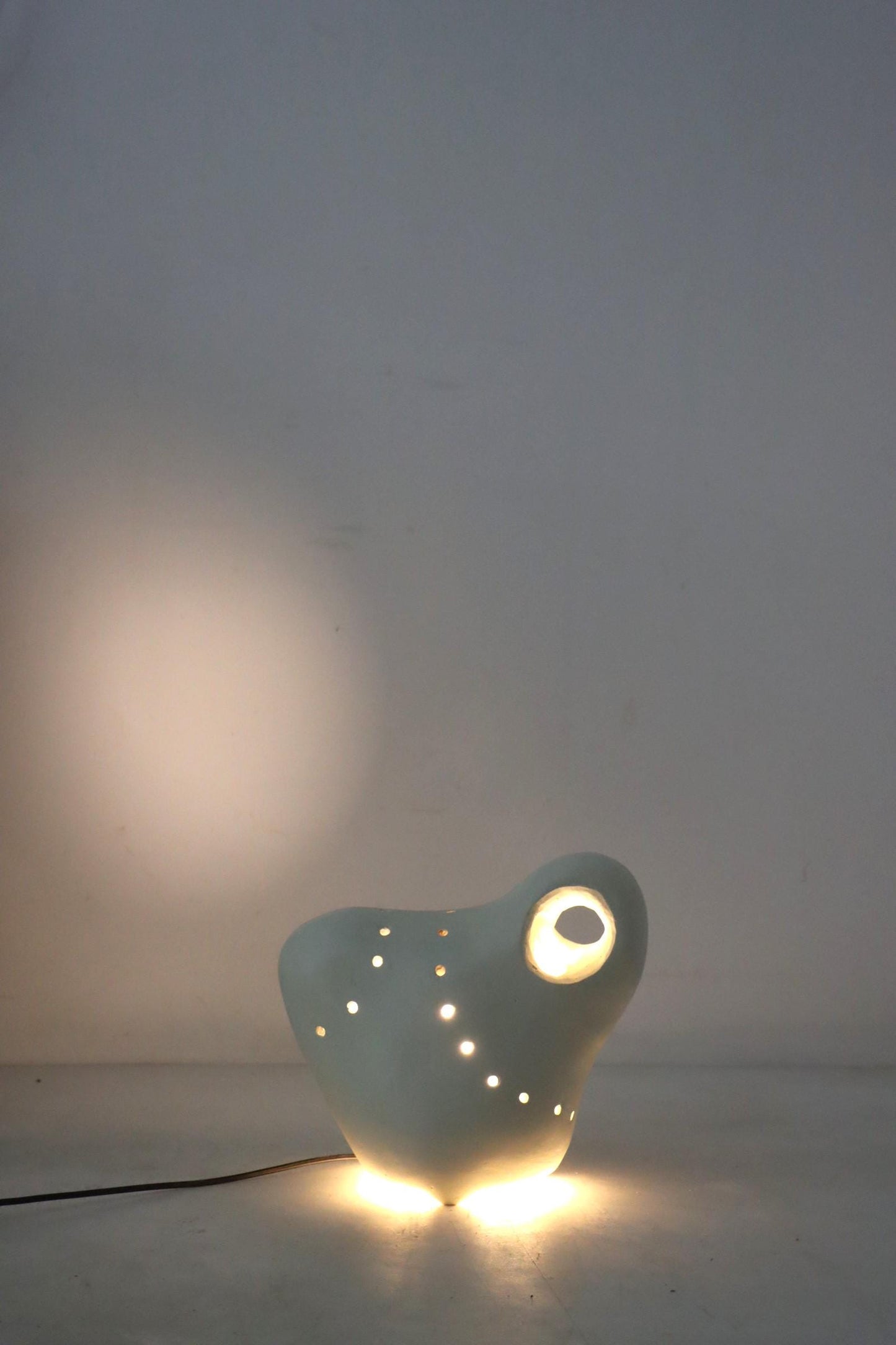 Hand Carved Sculptural Table Lamp