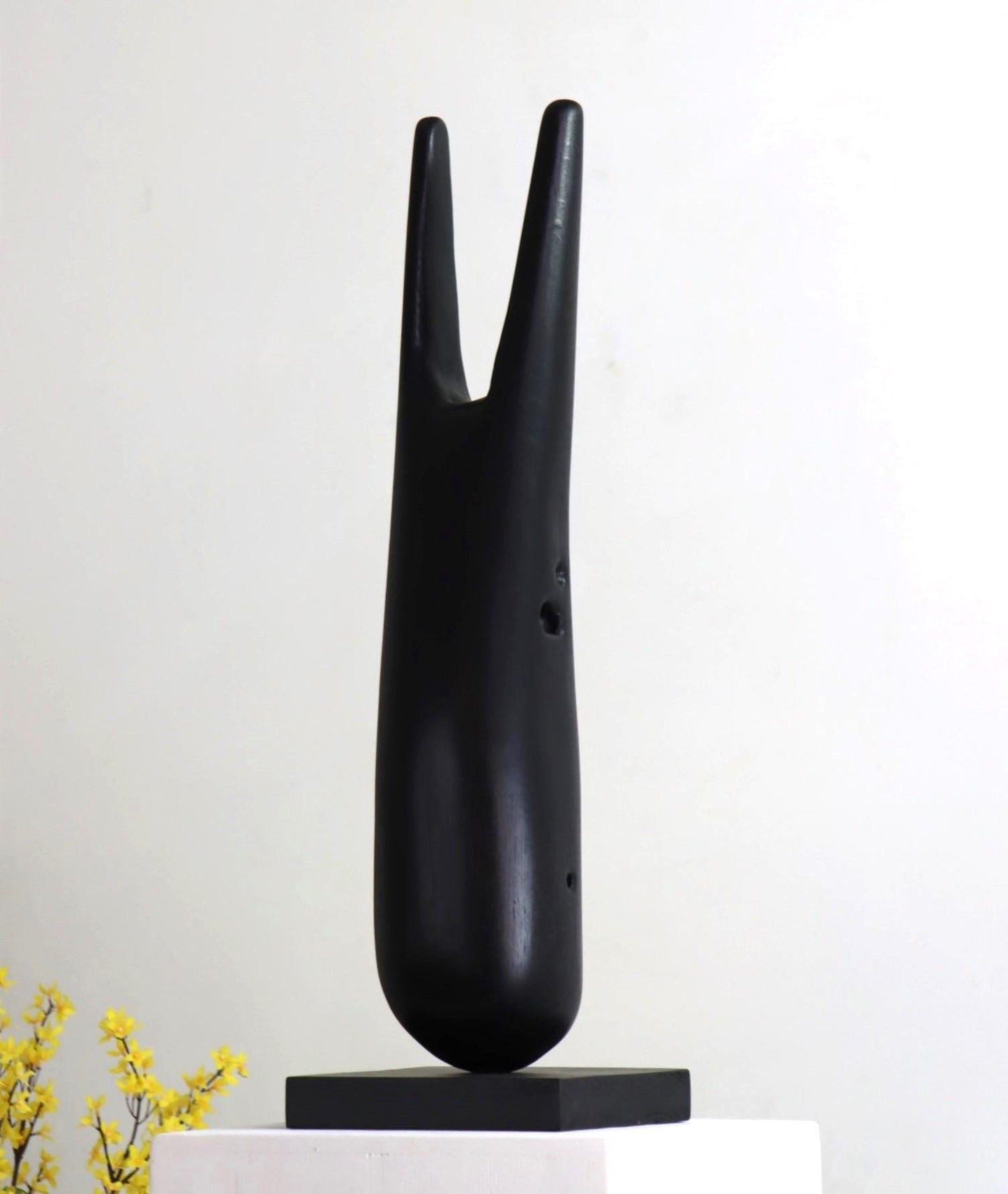 Hand Carved Oak Minimalist Sculpture