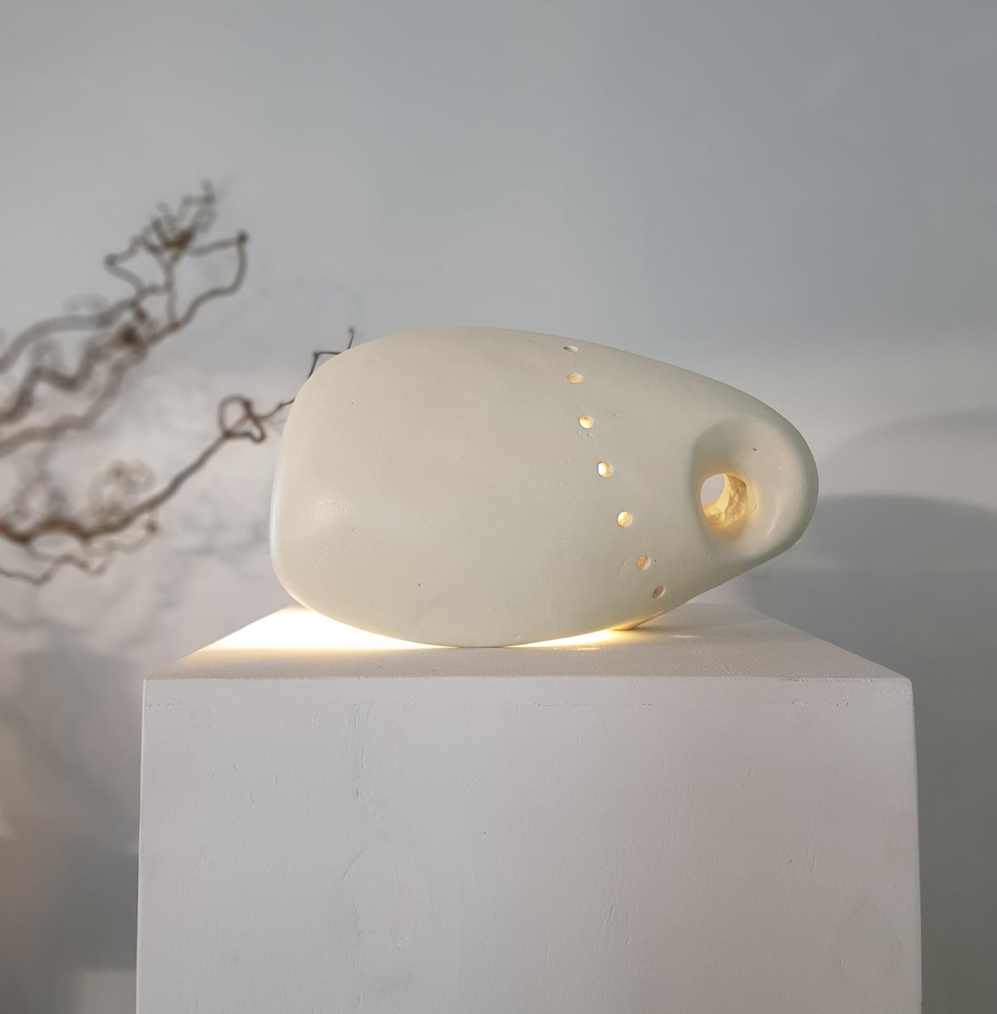 Hand-Carved Ceramic Table Lamp