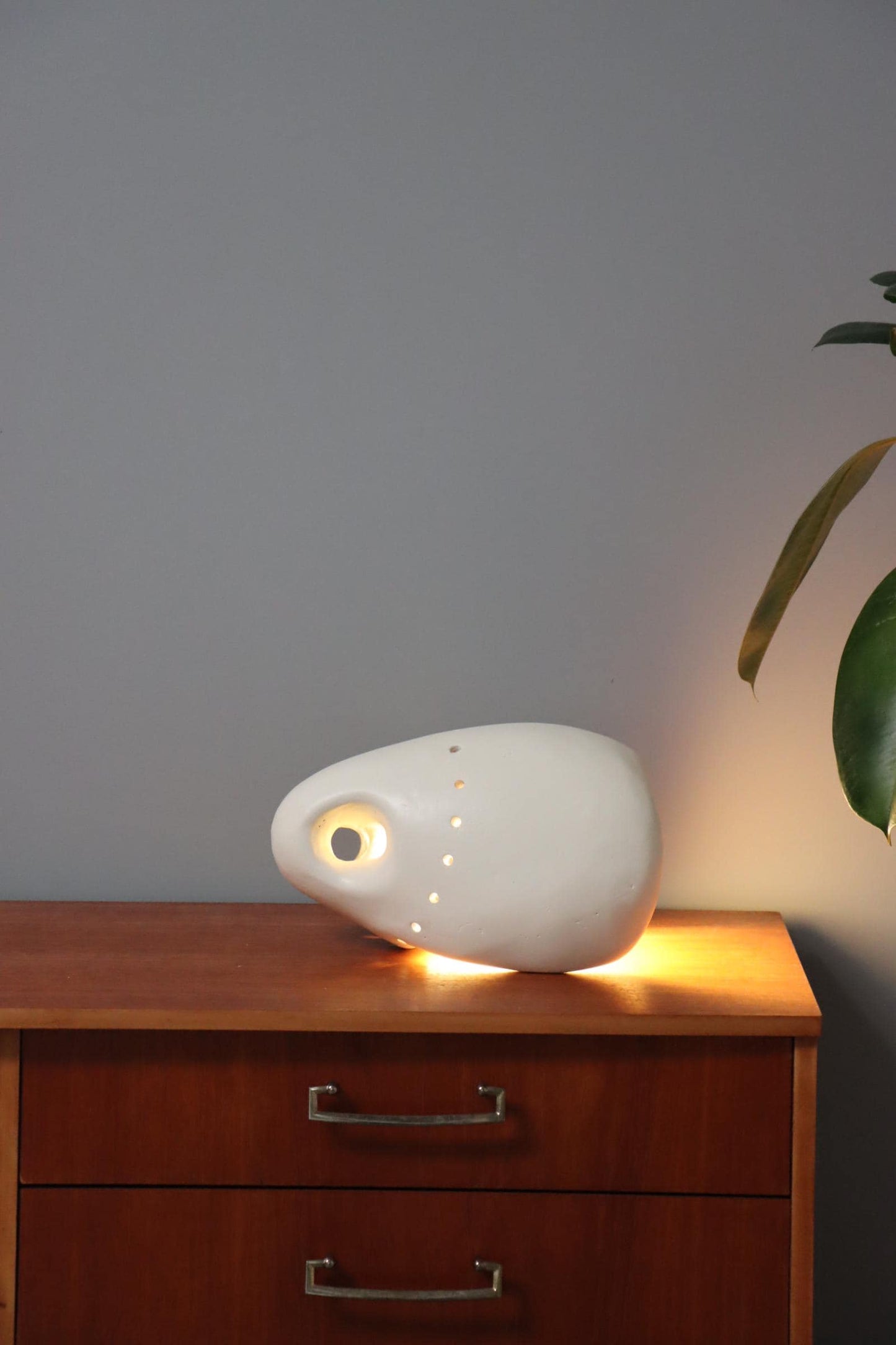 Hand-Carved Ceramic Table Lamp