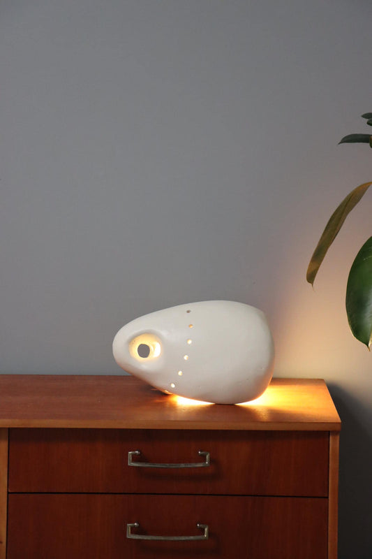 Hand-Carved Ceramic Table Lamp