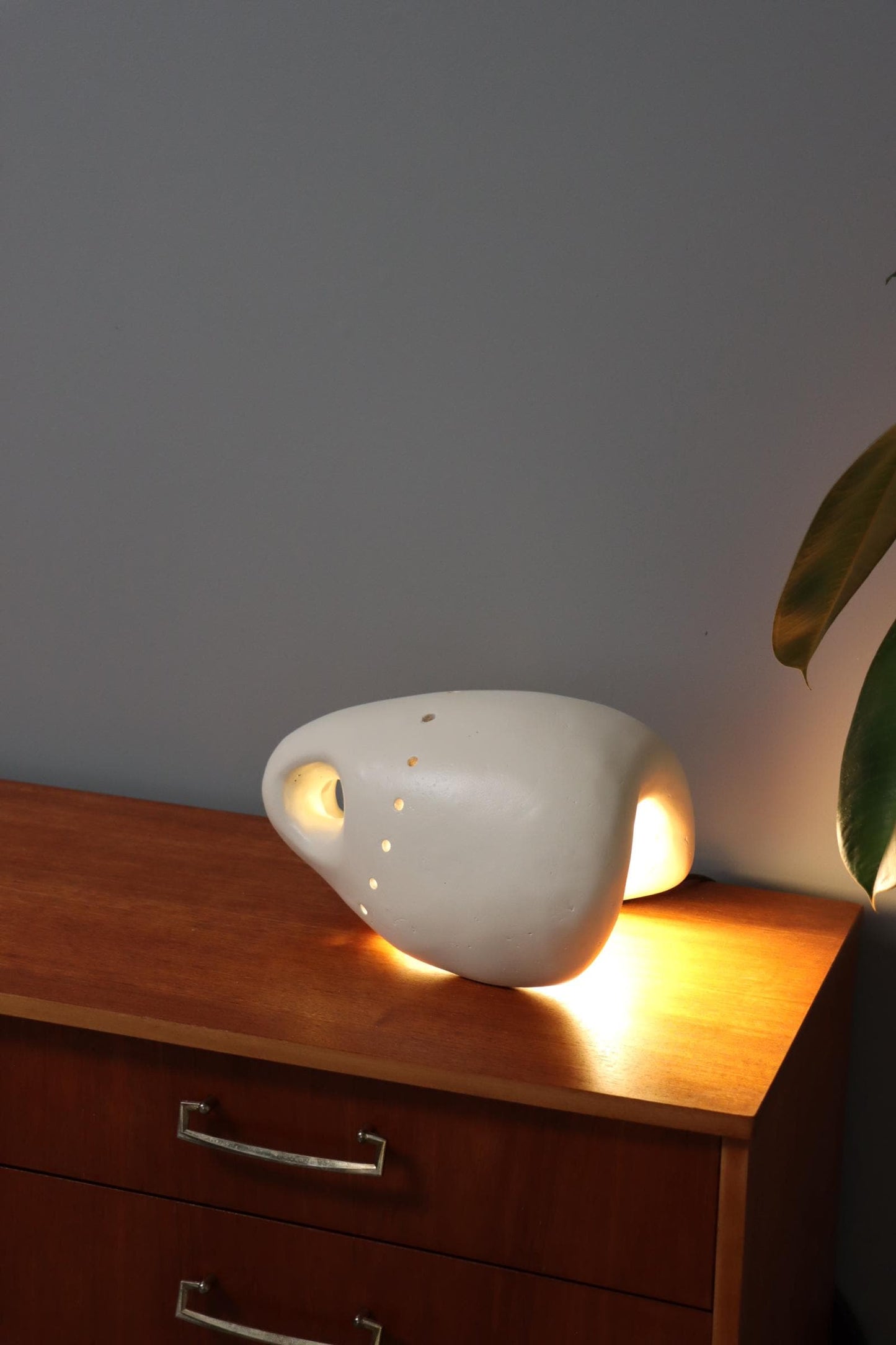 Hand-Carved Ceramic Table Lamp