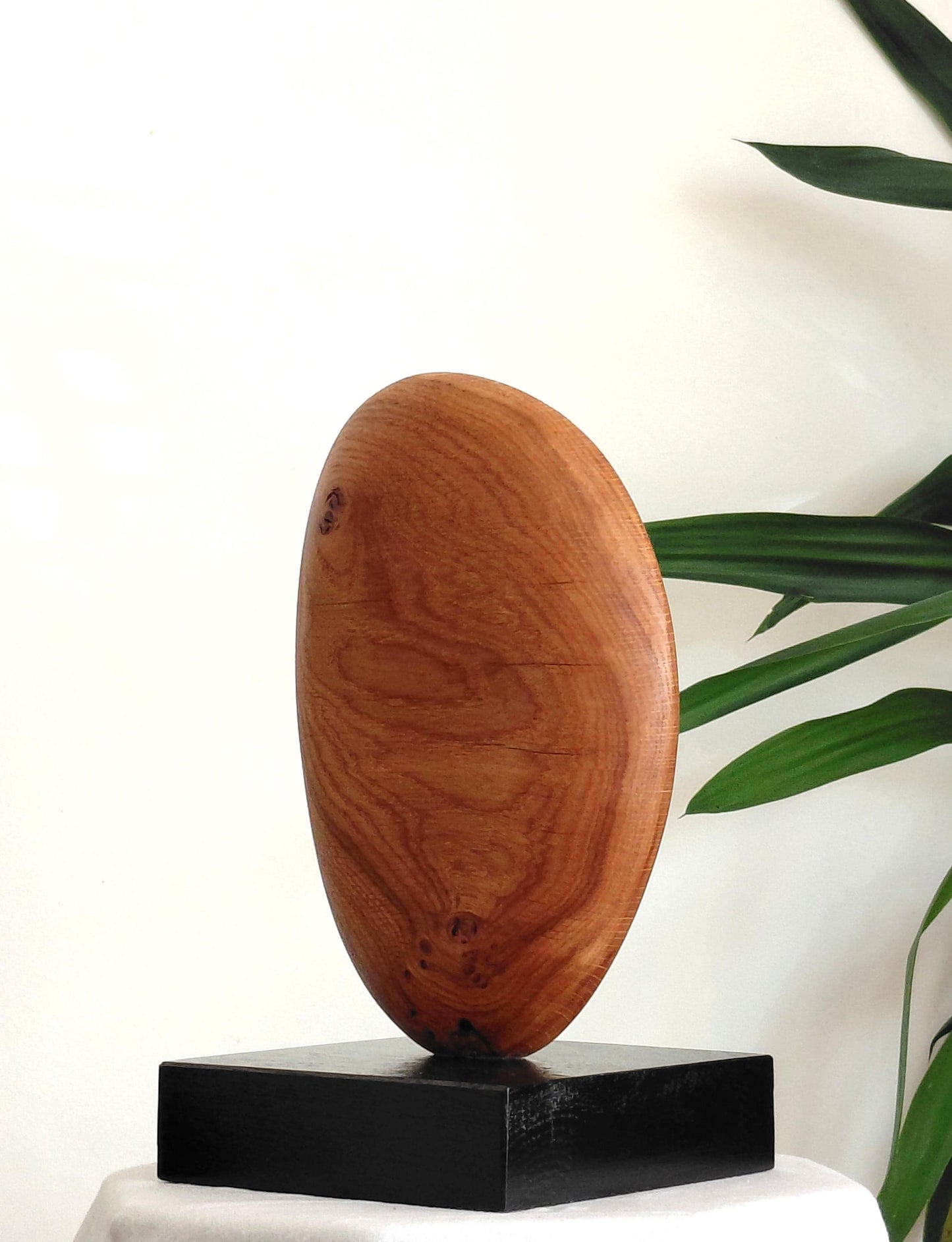 Hand Carved Oak Pebble Sculpture