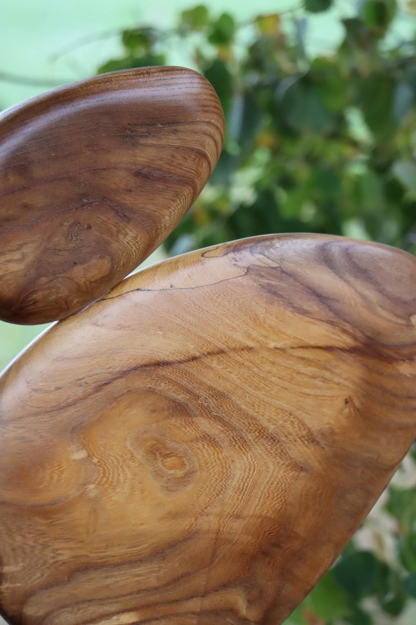 Hand Carved Elm Garden Sculpture