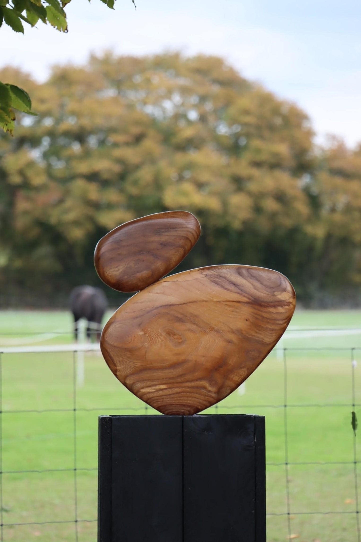 Hand Carved Elm Garden Sculpture